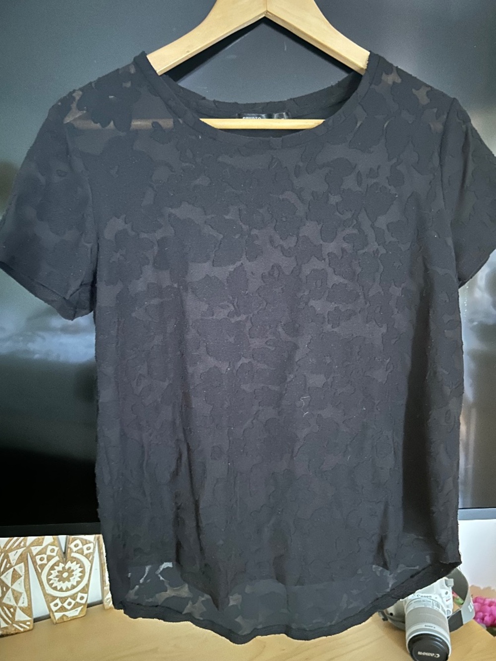 Semi sheer stretch top